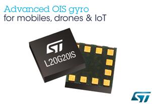             	　　据麦姆斯咨询报道，STMicroelectronics（意法半导体）近日发布了新款微型双轴MEMS陀螺仪L20G20IS，凭借更小的尺寸、更高的性能和先进的抗振性能，能够获得尺寸更小、更薄的摄像头模组，带来更清晰锐利的稳定成像，并为新一代智能手持设备腾出更多的设计空间。　　作为意法半导体高度集成光学图像稳定器件家族的最新成员，L20G20IS的尺寸仅为2.0mmx2.0mmx0.7mm，相比上一代产品L2G2IS（2.3mmx2.3mm）释放了1.29mm2的电路板空间，能