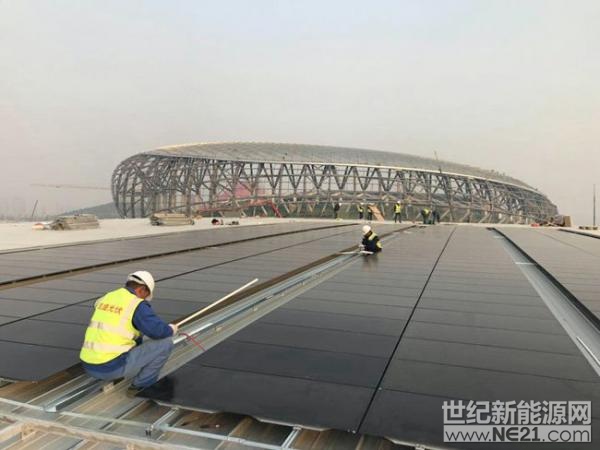 2018年安徽省运会主场馆&mdash;&mdash;蚌埠奥体中心在建筑表面使用铜铟镓硒薄膜太阳能组件，满足场馆的用电需要。中安在线、中安新闻客户端讯对清洁高效能源的追求，催促着人类不断创新的脚步，这一次，安徽又一次走在了全国的前列