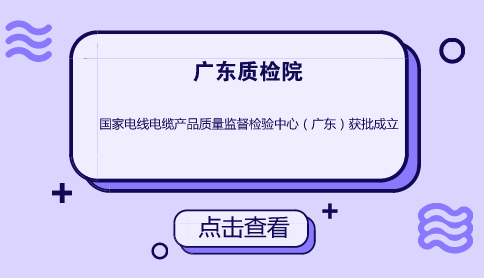 　　【中国仪表网 仪表下游】近日，广东质检院筹建的国家电线电缆产品质量监督检验中心(广东)获质检总局和国家认监委批准成立。&nbsp;&nbsp;　　国家电线电缆质检中心(广东)建设总投资7200万元，拥有实验室6200m2,检验检测设备546台套，设备原值5500万元