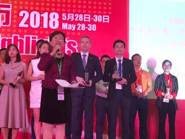 原标题：SNEC亮点 正泰新能源斩获2018十大亮点两项殊荣            5月30日上午，上海SNEC展会最后一天又迎来了一个高潮——十大亮点发布会，正泰新能源市场总监王荃受邀出席颁奖典礼。正泰新能源“一带一路土耳其南部项目群”建设成果及“全新ASTRO系列组件”分别斩获十大亮点“国际建设太瓦级辉煌奖”及“吉瓦级金奖”