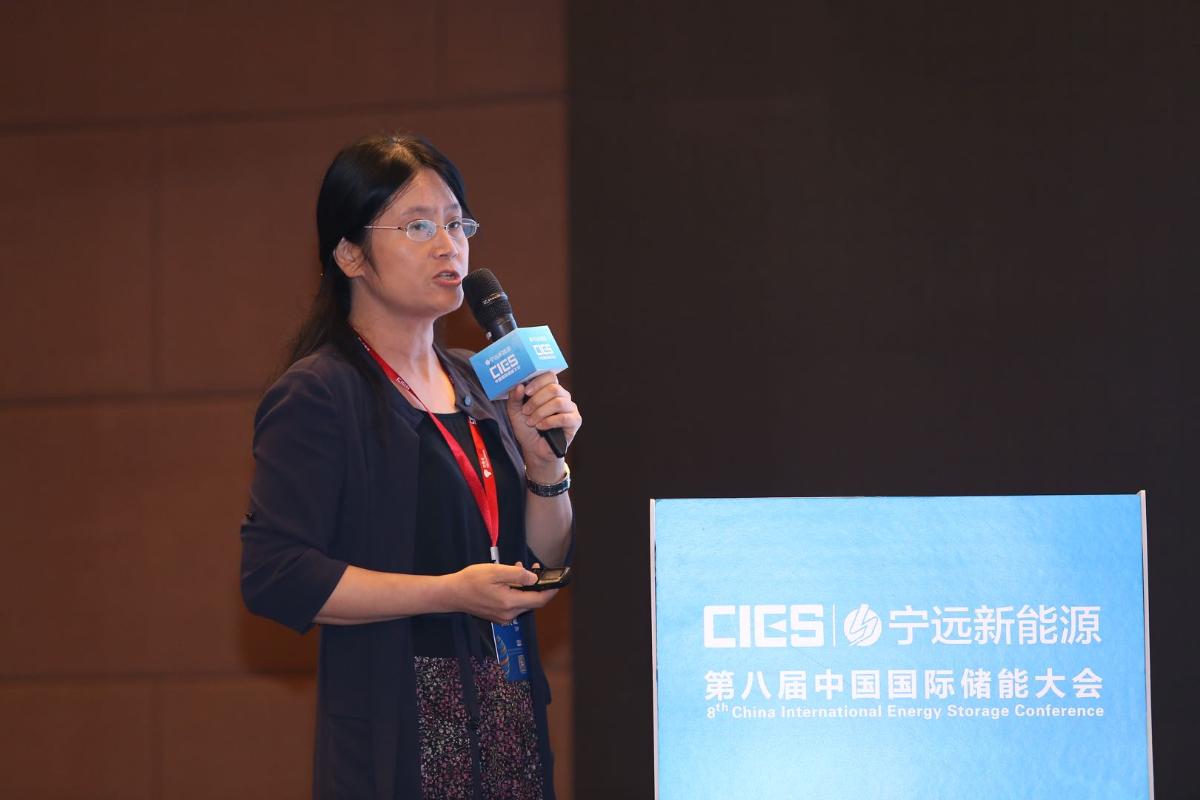 	中国储能网讯：5月19日至21日，“第八届中国国际储能大会”在深圳隆重召开， 来自中国、美国、德国、英国、加拿大、西班牙、日本、韩国、澳大利亚等国和地区1500余位政府机构、科研院所、行业组织、电力公司、新能源项目单位、系统集成商等代表出席本次大会。	中国电力科学研究院技术战略研究中心副主任张东霞在“能源互联网与多能互补专场”，发表了题为“能源互联网标准化”的精彩演讲
