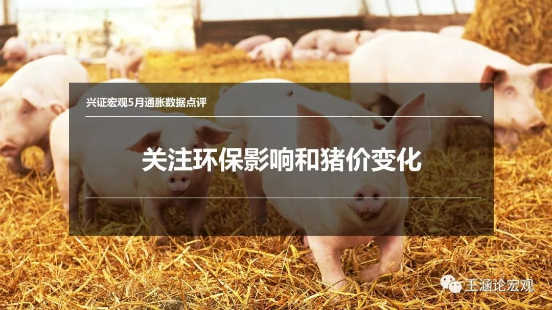 原标题：【兴证宏观】关注环保影响和猪价变化——5月通胀数据点评             内容摘要  Summary 事件：2018年5月中国CPI同比1.8%，与市场预期一致；PPI同比4.1%，高于市场预期的3.9%。我们认为：   食品、能源因素互相对冲，CPI保持稳定；  油价、环保是支撑PPI反弹的重要原因；  近期环保力度上升，关注对下半年价格影响
