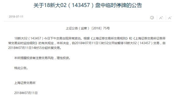 原标题：永泰能源引发连环雷？中融新大旗下债券一度暴跌72%            　　在永泰能源出现债券违约后，作为其合作伙伴的中融新大，本月来已有多只AAA级债券相继暴跌，触发临停。  债券市场违约不断，惊魂继续
