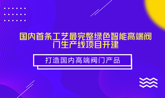 　　【中国仪表网 仪表产业】近日，国内首条工艺最完整&ldquo;绿色智能高端阀门生产线&rdquo;项目在福建漳州长泰县正式启动，项目预计2019年底投产，计划建成两条生产线，每条产值10亿元。&nbsp;&nbsp;　　据悉，该项目由大通互惠集团与全球顶级的铸造装备供应商意大利IMF(埃姆福)集团联合建设，项目采用无机黏结剂工艺和最先进的自动化生产流水线制造高端阀门，生产全过程不产生VOCs有机气体，可从源头上消除对人体有害的污染源，达到国家绿色环保标准