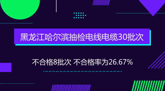 　　【中国仪表网 仪表下游】为进一步加强流通领域电线电缆商品质量监督管理，维护消费者合法权益，近日，黑龙江哈尔滨市市场监督管理局对市区内销售的电线电缆商品进行质量抽检，其中，8批次产品不合格。&nbsp;&nbsp;　　本次抽检依据《中华人民共和国产品质量法》《流通领域商品质量抽查检验办法》《额定电压450/750V及以下聚氯乙烯绝缘电缆》(GB/T 5023-2008)等法律法规、技术标准和指标