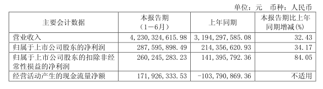 　　8月9日晚间，骆驼股份发布2018年半年度报告，上半年实现营收42.30亿元，同比增长32.43%，实现净利润2.88亿元，同比增长34.17%。　　关于业绩增长原因，骆驼股份表示：　　受益于国内庞大且日益增长的汽车保有量，公司销售渠道建设的优势显现，上半年维护替换市场的销量比去年同期增长 30%左右，铅酸蓄电池销售总量近 1200 万 KVAH