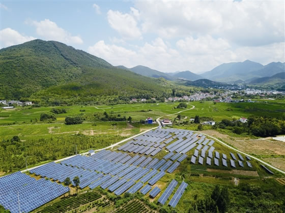                                         		　　8月15日，石台县小河镇樟村扶贫集中式光伏电站项目(航拍)。	　　该项目是小河镇最大的光伏扶贫产业项目，坐落于小河镇樟村村中组，计划投资600万元，占地面积30亩，分三期建设，其中一期849千瓦光伏电站于2017年6月份完成建设实现并网发电，为283户&ldquo;三无&rdquo;贫困户实现年增收2000元