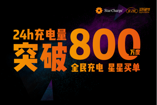 　　对于中国新能源汽车的车主来说，8月28日从今以后将是一个特殊的日子——24小时800万度充电量！这是单个充电运营服务商星星充电828低碳节单日交出的答卷，也是行业单日充电新纪录！图注：828当天车主排队充电　　单个平台单日充电800万度，这是什么概念？近乎上海市整个7月份公共桩充电量总和、相当于目前全国前四名桩企（国企+民营）单日充电量总和、相当于今年星星充电日均充电量的三倍！　　充电量纪录是怎样炼成的？　　过硬品质奠定产品实力　　40,000多根充电桩24小时高强度充电没有一起设备故障？是的，828