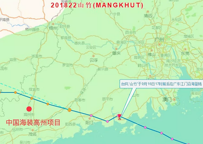                        2014年7月18日，中国海装在广东徐闻和安风场25台海装造2MW机组经受住17级超强台风‘威马逊’考验；&nbsp;2014年9月22日浙江檀头山30台海装H52-850KW机组经受住12级超强台风‘凤凰’的考验；&nbsp;2015年10月14级台风“彩虹”再次袭击广东徐闻和安风场，海装风电机组在台风期间安然无恙；&nbsp;2018年7月11日，兴化湾海上风电场2台H128-5MW机组通过14级台风‘玛莉亚’考验”；&nbsp;9月16日，今年第22号超