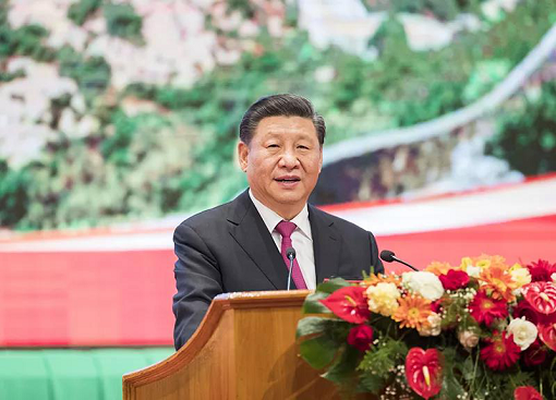 当地时间1月17日晚，国家主席习近平在内比都第二国际会议中心出席中缅建交70周年庆祝活动暨中缅文化旅游年启动仪式。这是习近平在仪式上致辞。
