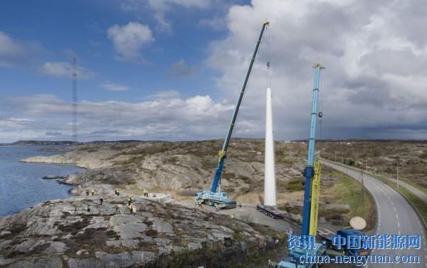 瑞典工程和工业设计公司ModvionAB，上周在哥德堡郊外的Bjorko岛上建造了用于风力发电机的试验性木质塔筒。